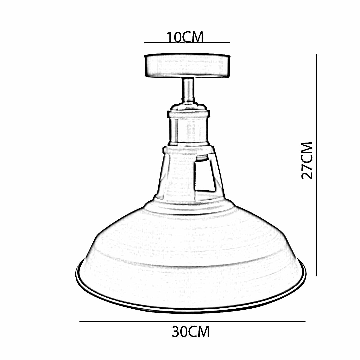 Modern Semi Flush Fittings Brushed Metal Lounge Ceiling light - Satin Nickel~2199 - LEDSone UK Ltd
