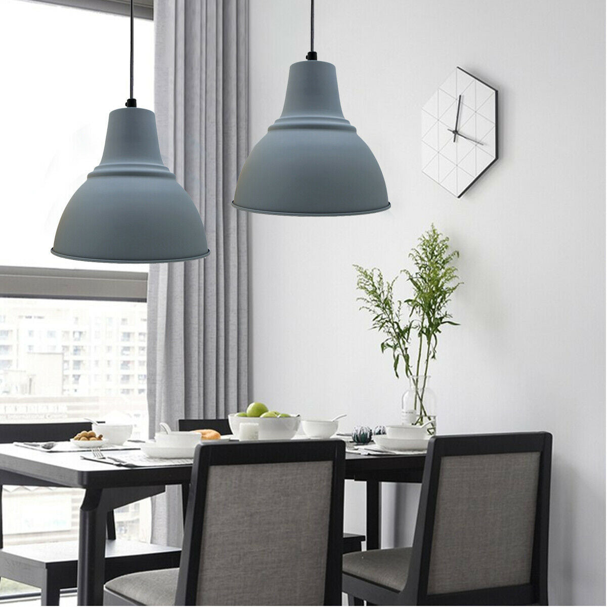 Modern Vintage Style Ceiling Grey colour Pendant Lamp~2503 - LEDSone UK Ltd