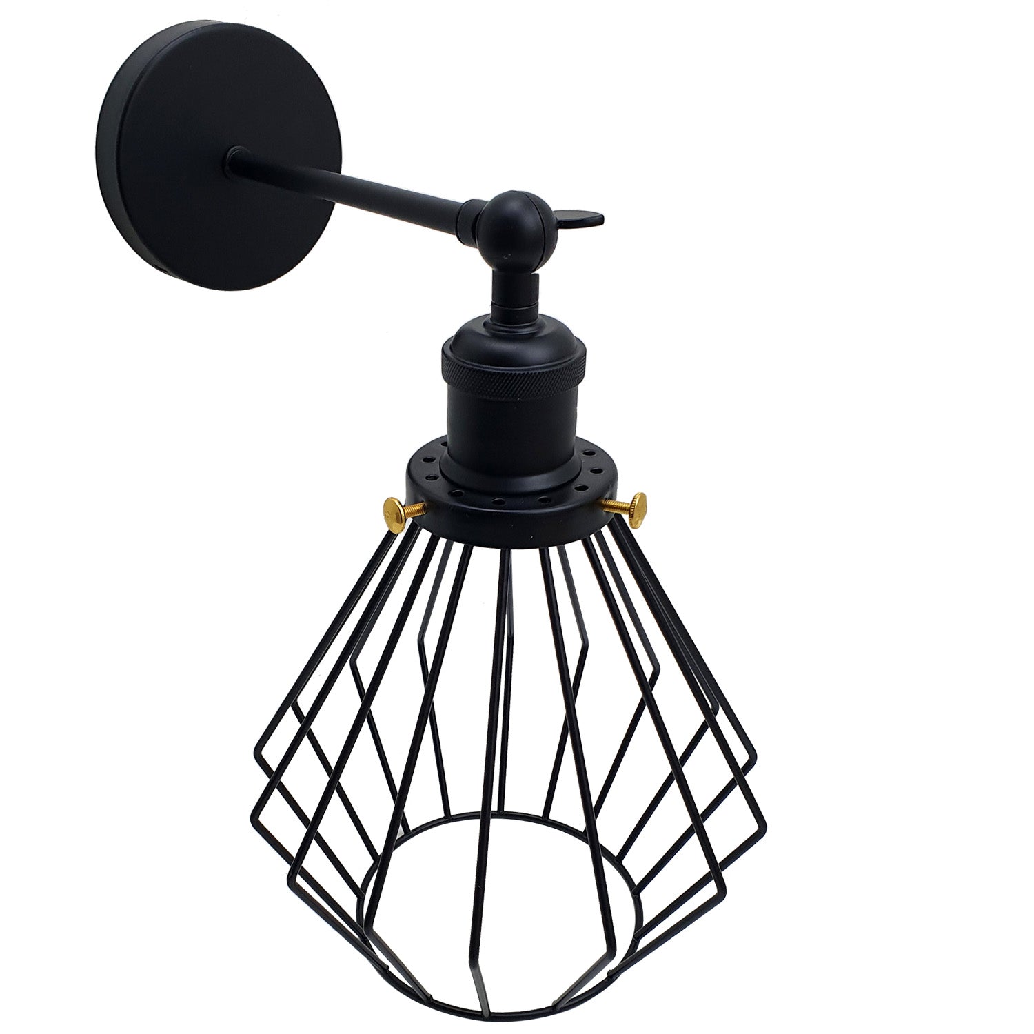 Modern wall lamp retro industrial iron bird cage wall light Adjustable sconce~2695 - LEDSone UK Ltd