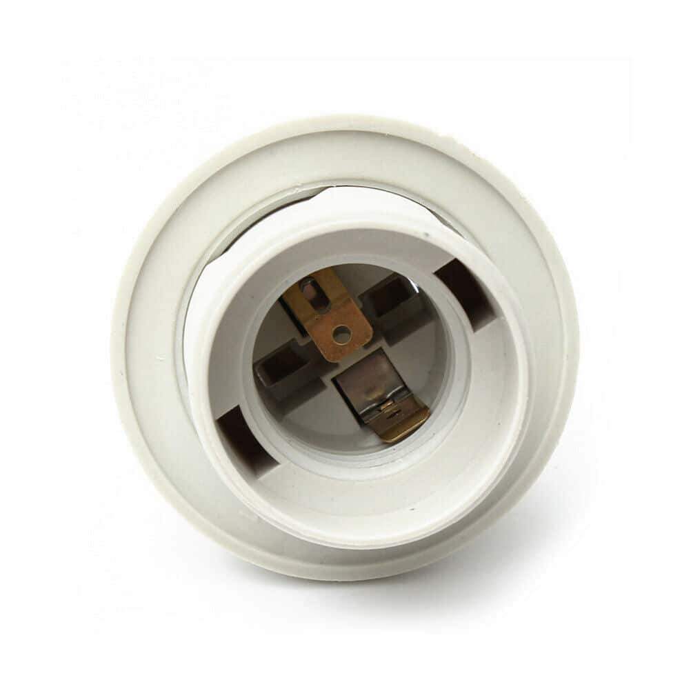 5 pack Edison E27 White Lamp Pendant Bulb Holder Shade Ring Cord Grip