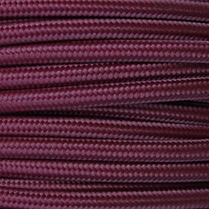 3 core Round Vintage Braided Fabric Burgundy Cable Flex 0.75mm - Shop for LED lights - Transformers - Lampshades - Holders | LEDSone UK
