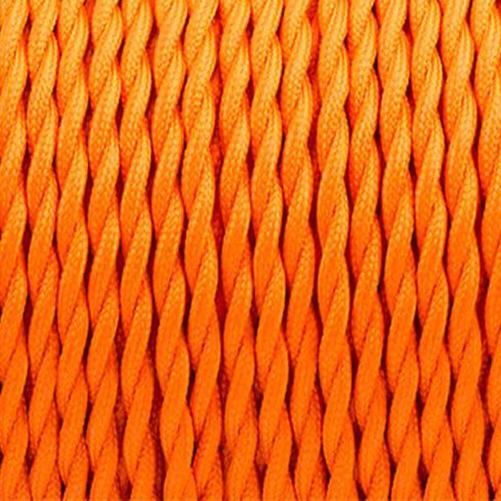 Orange Fabric Braided Cable