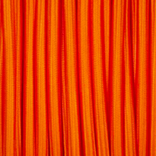 3 Core Round Vintage Fabric Cable Italian Braided Flex 0.75mm Orange UK~3065
