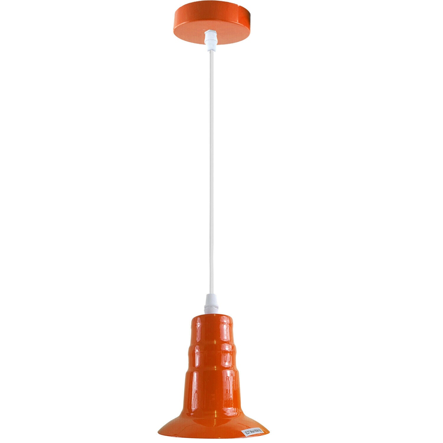 Orange Ceiling Light Fitting Industrial Pendant Lamp Bulb Holder~1682 - LEDSone UK Ltd