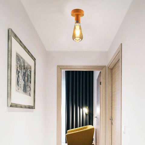 Lámpara de techo empotrada industrial vintage naranja LEDSone ~1687