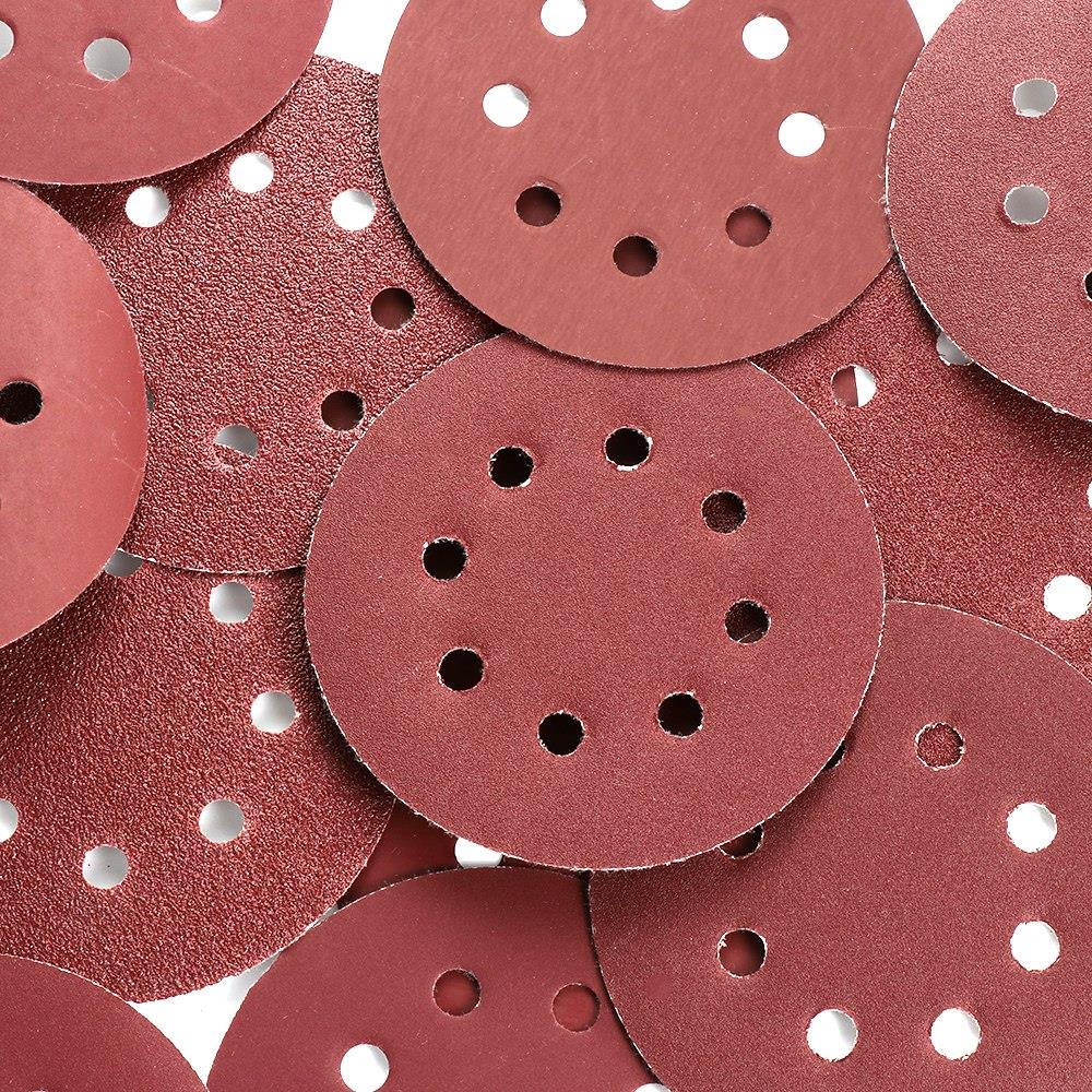 P-180 5 inch 8 Hole Sanding Discs Grind Paper Sanding Disc~2346 - LEDSone UK Ltd