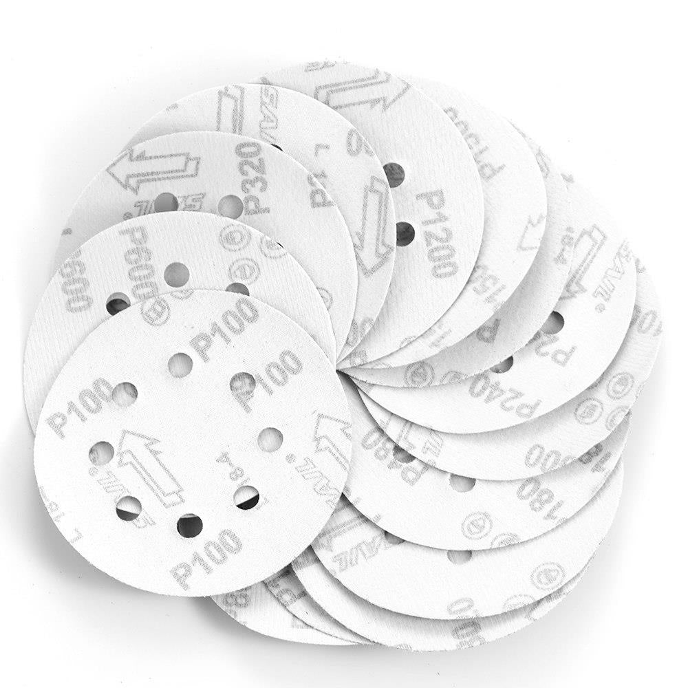 P-240 5 inch 8 Hole Sanding Discs Grind Paper Sanding Disc~2345 - LEDSone UK Ltd