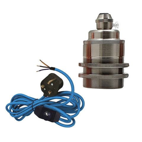2m, 4m, 4.5m Fabric Flex Cable Plug In Pendant Lamp Kit~2177