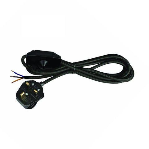 2m, 4m, 4.5m Fabric Flex Cable Plug In Pendant Lamp Kit~2177