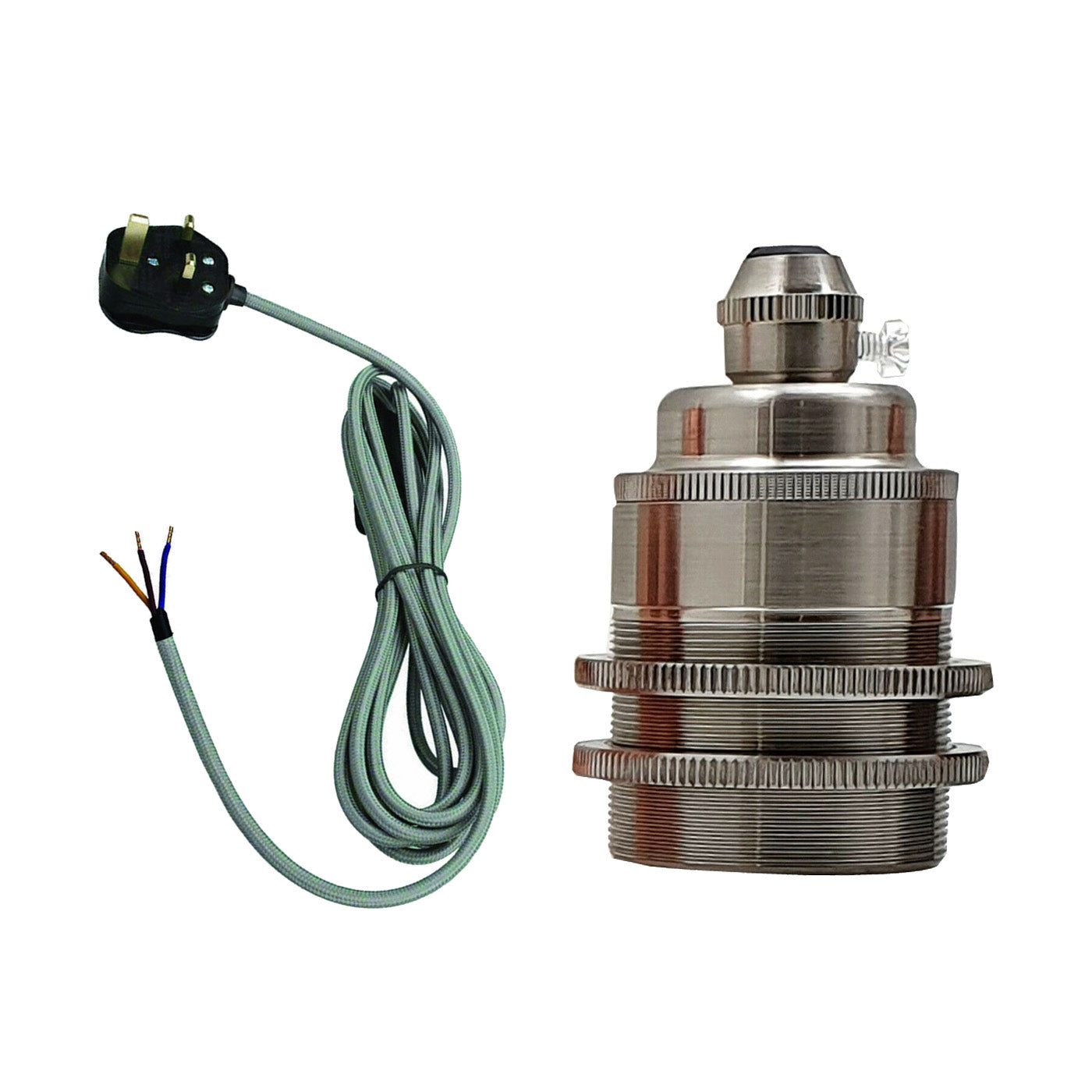 2m/4m/4.5m Fabric Flex Cable Plug In Pendant Lamp Light Holder