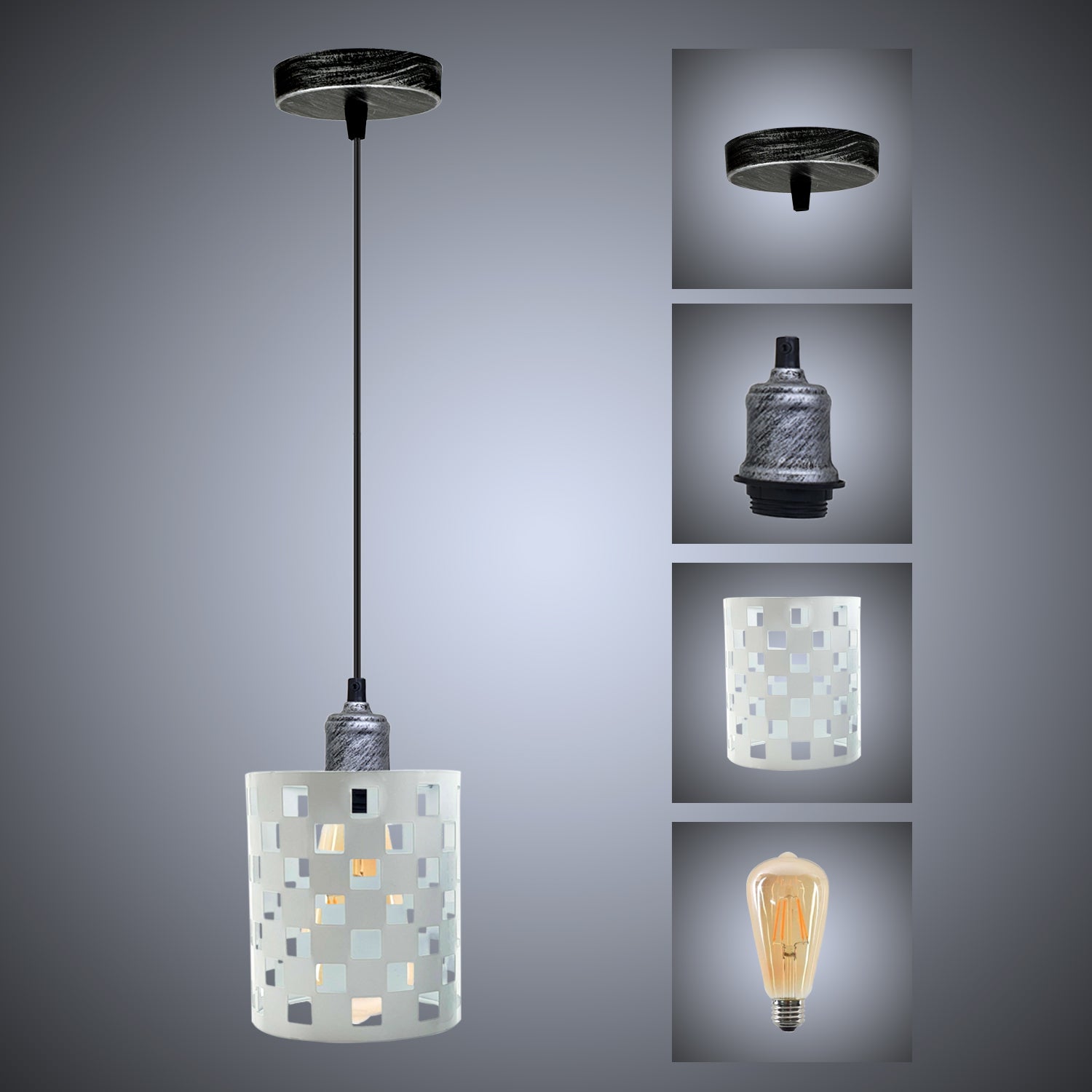 Modern vintage Pendant Hanging Ceiling Lamp Shade Industrial Retro Vintage Light~3431 - LEDSone UK Ltd
