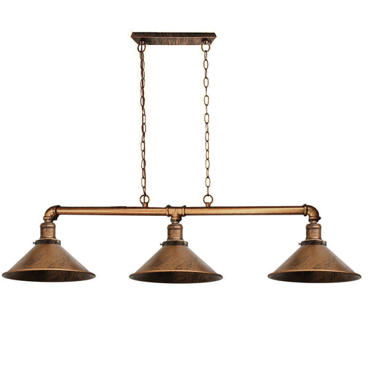 Brushed Copper 3 Head Water Tube Ceiling Light Water Pipe~1861 - LEDSone UK Ltd