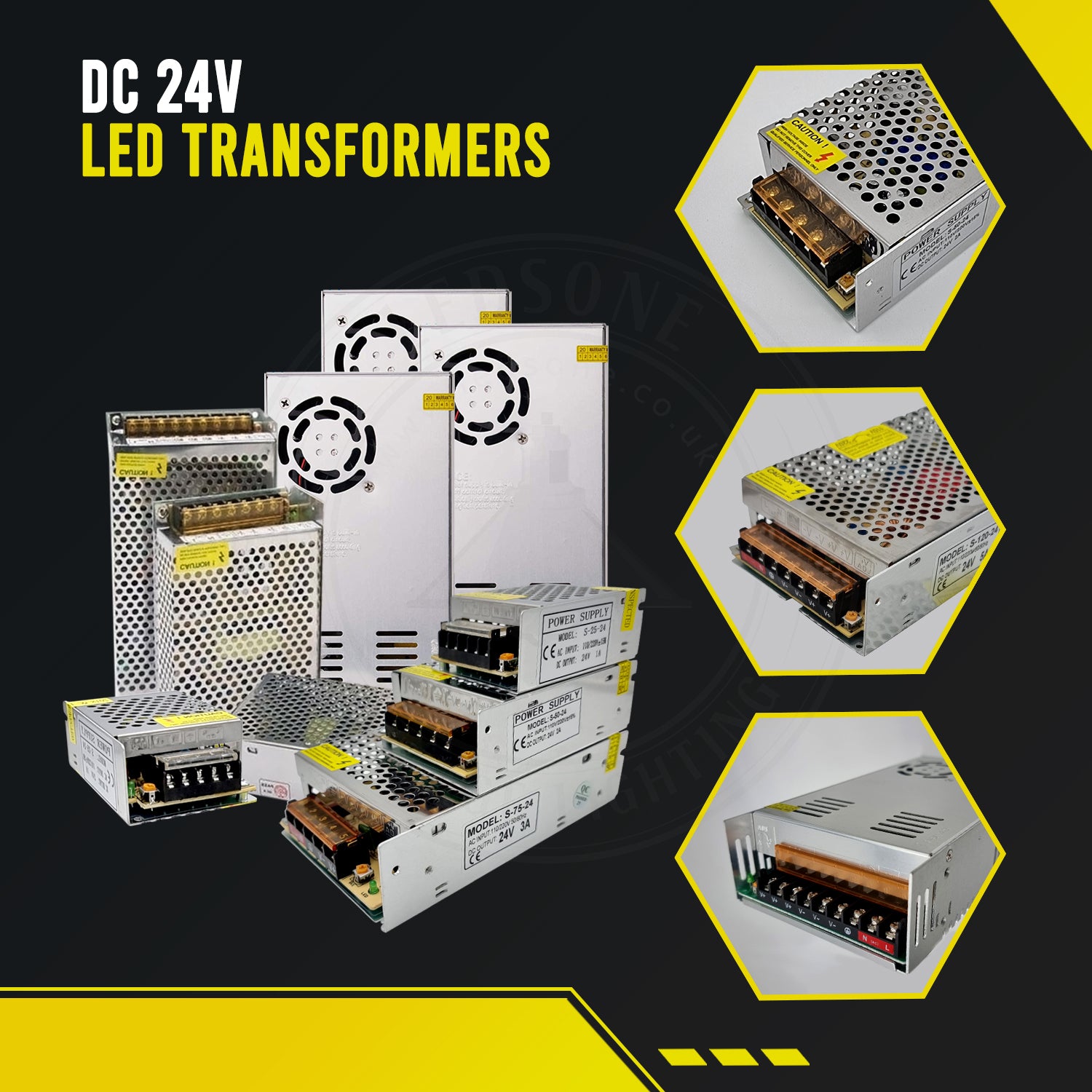 LED Strip Transformer 300W 24V DC Adapter IP20 Constant Voltage power supply