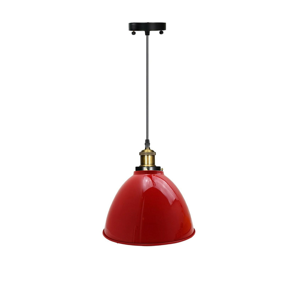 Modern Gloss Red Metal Dome Pendant Ceiling Light Shade~2825 - LEDSone UK Ltd