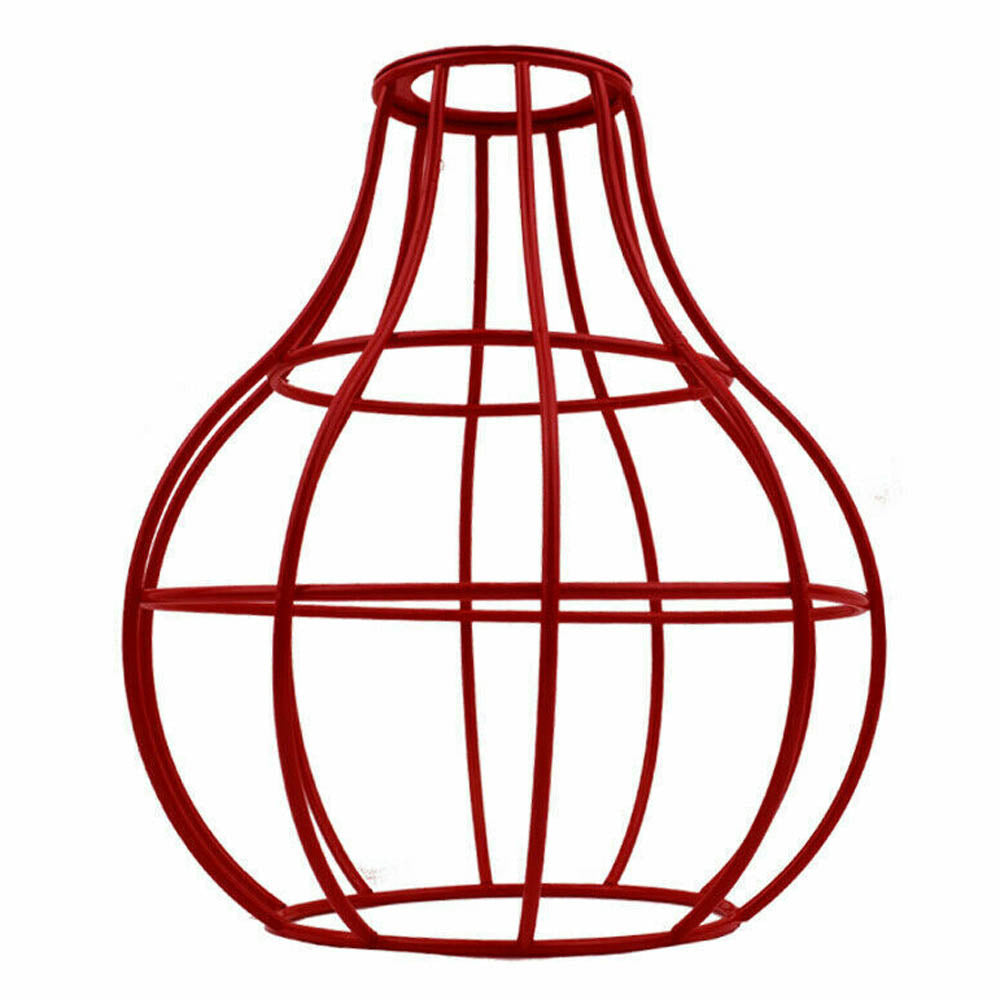 Red Wire Cage Lampshade (69)