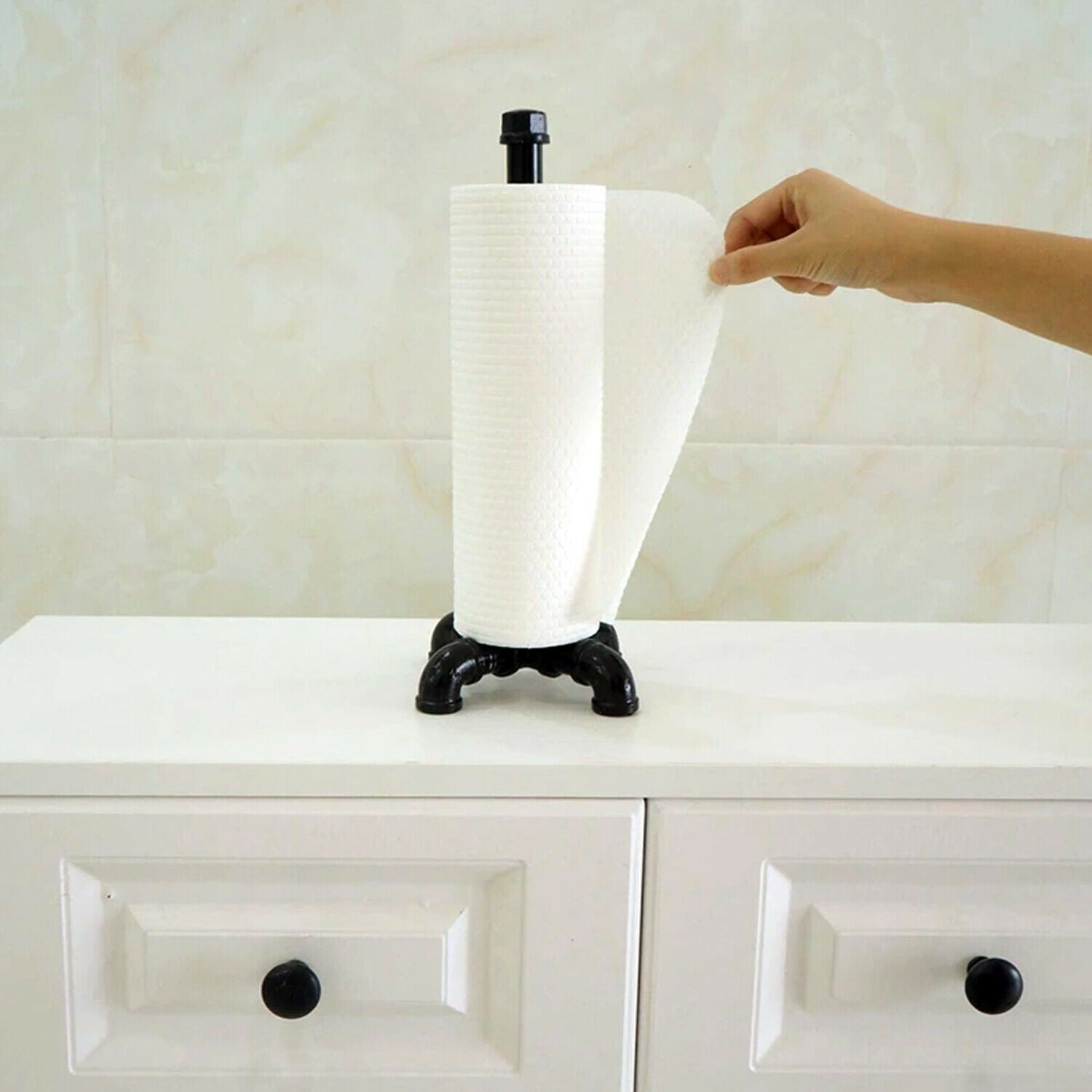 Kitchen Roll Holder Pipe Retro Style Paper Towel Holder~3555 - LEDSone UK Ltd