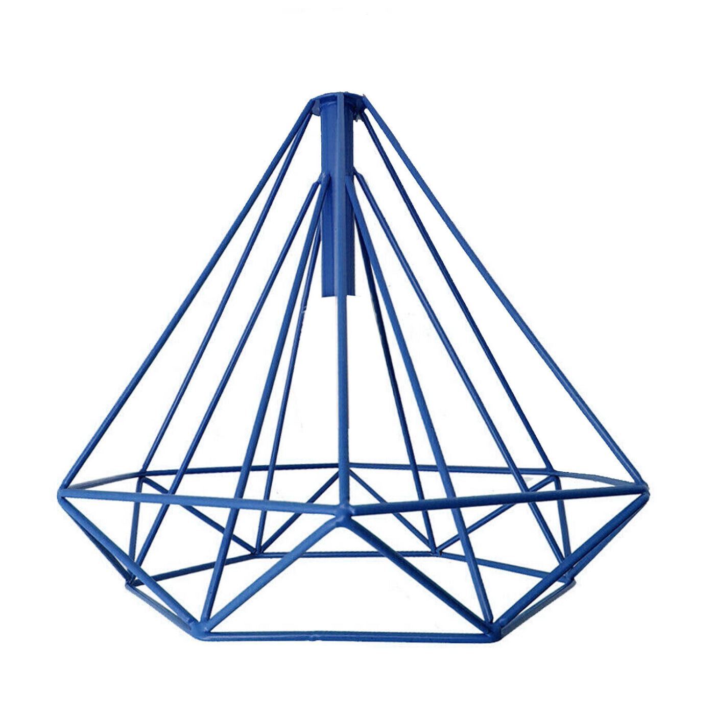 Geometric Blue Wire Cage Pendant~1991 - LEDSone UK Ltd