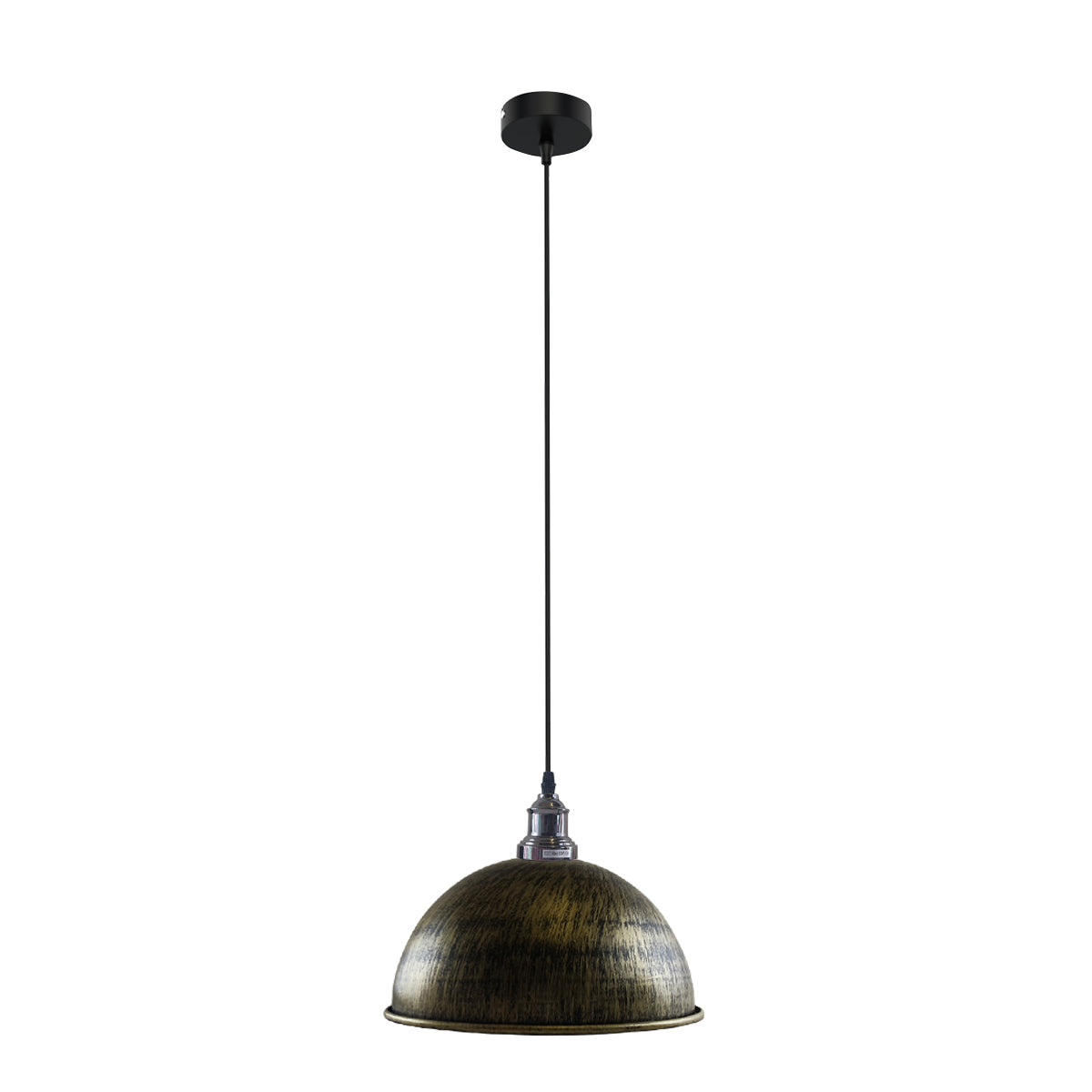Retro Industrial Ceiling E27 Hanging Pendant Light Shade Brushed Brass~1598 - LEDSone UK Ltd
