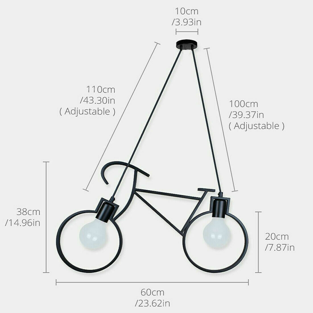 Retro Meta Design Bicycle Ceiling Hanging Pendant Light Shade Modern cycle Lampshade~2668 - LEDSone UK Ltd