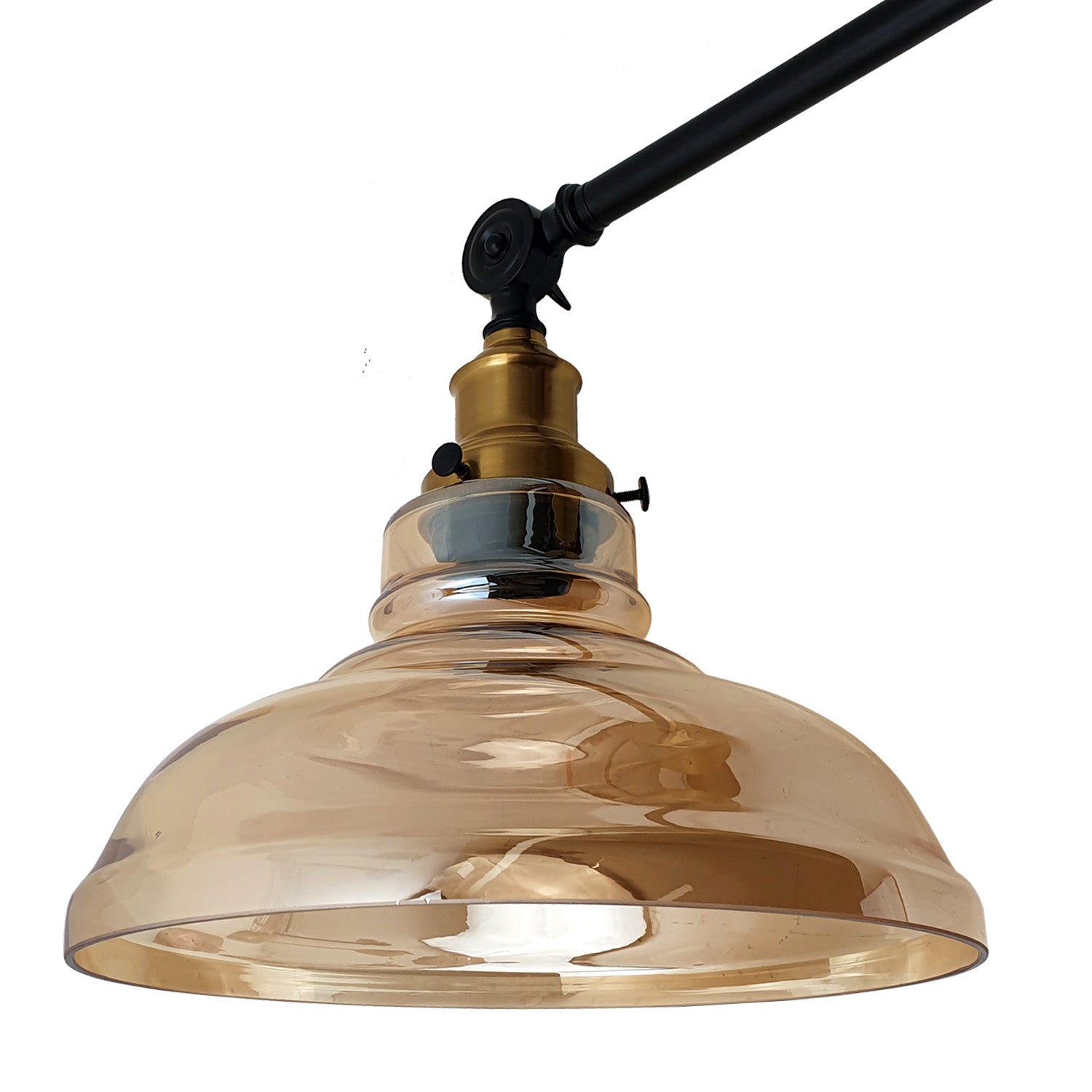 Retro Style Lighting Amber Glass Shade Vintage Industrial Glass Loft Wall Light~2696 - LEDSone UK Ltd