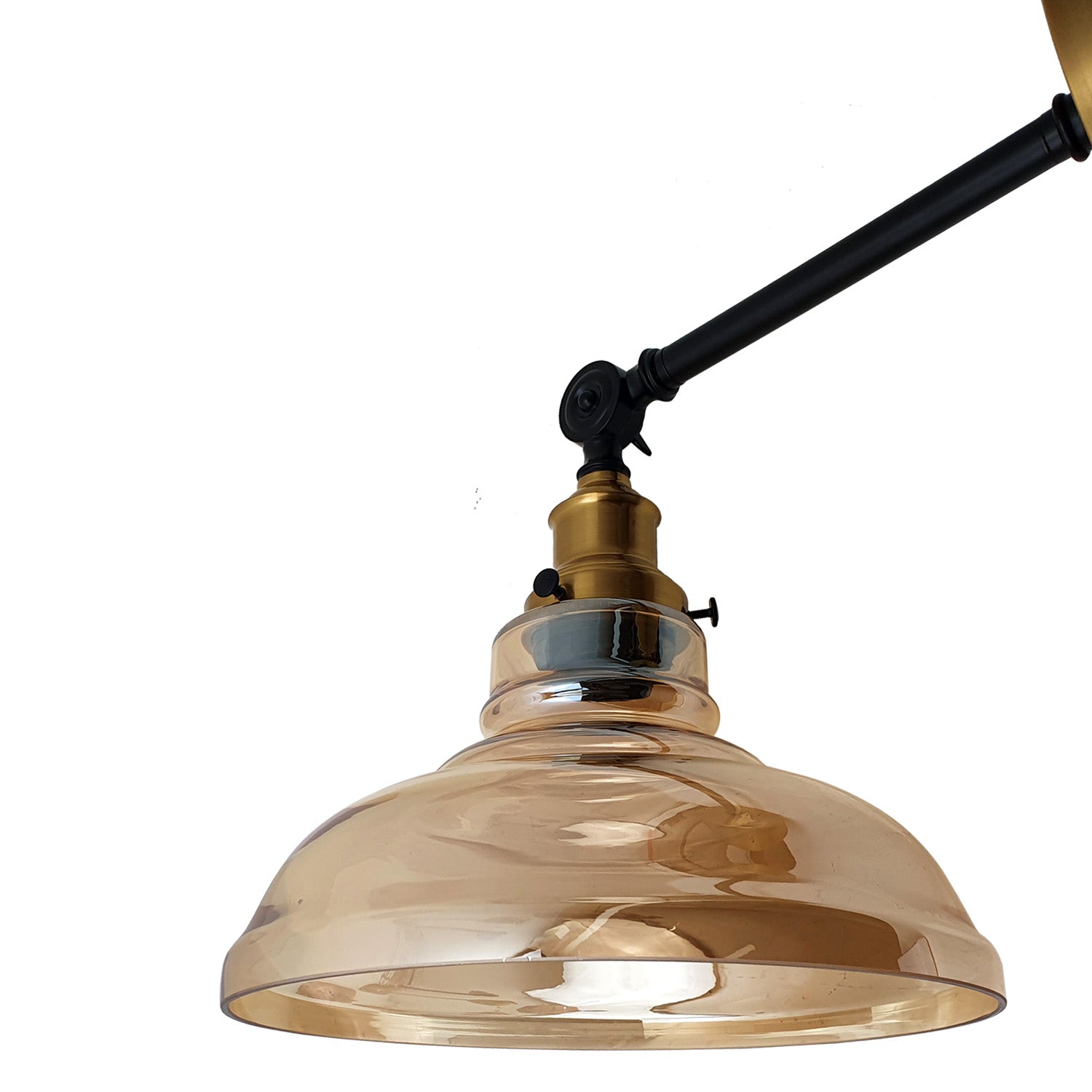 Retro Style Lighting Amber Glass Shade Vintage Industrial Glass Loft Wall Light~2696 - LEDSone UK Ltd