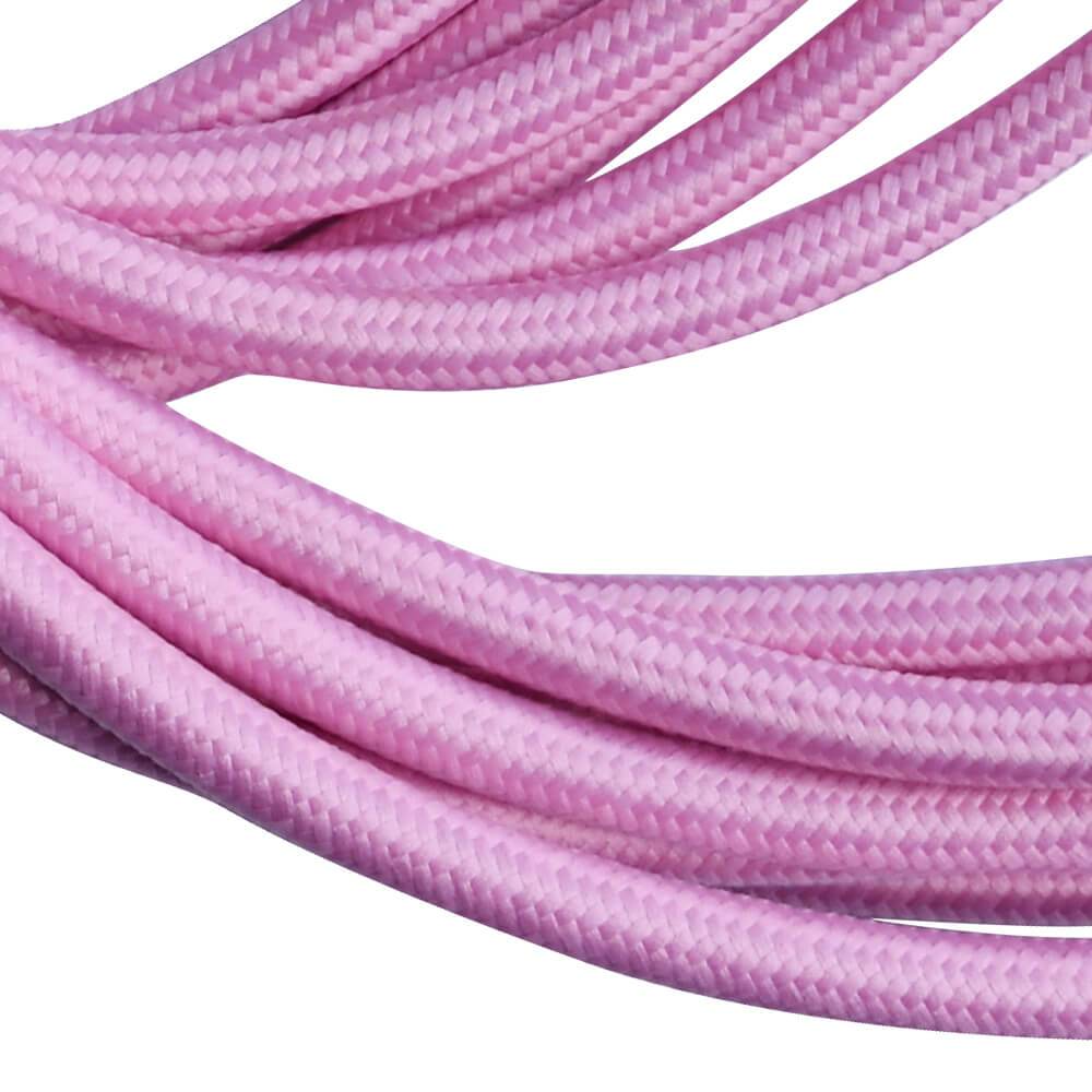 round-lighting-cable-baby-pink-braided-fabric-ledsone
