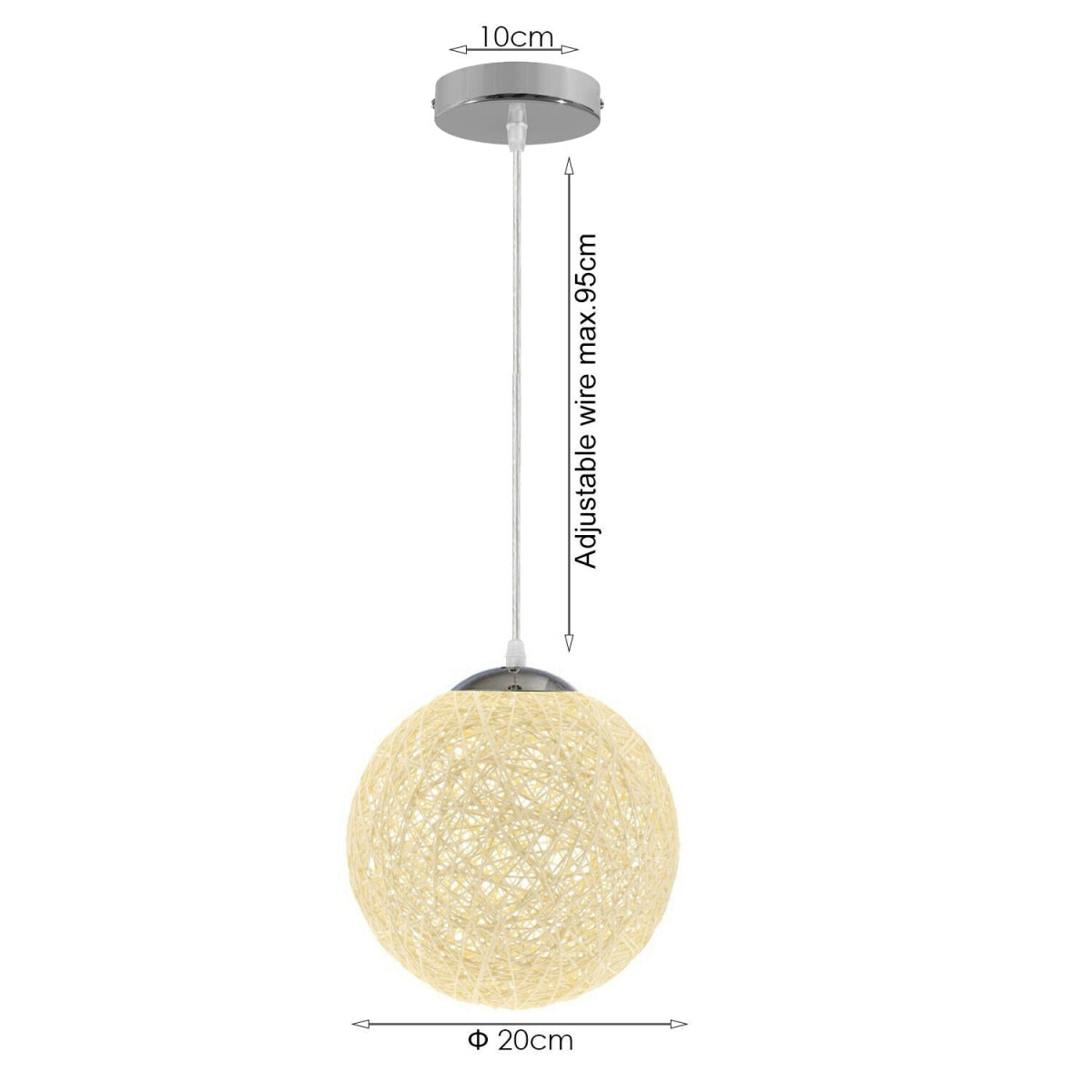 Modern Wicker Rattan Lampshade Ceiling Pendant Lamp Hanging Decoration Lamp~1882 - LEDSone UK Ltd