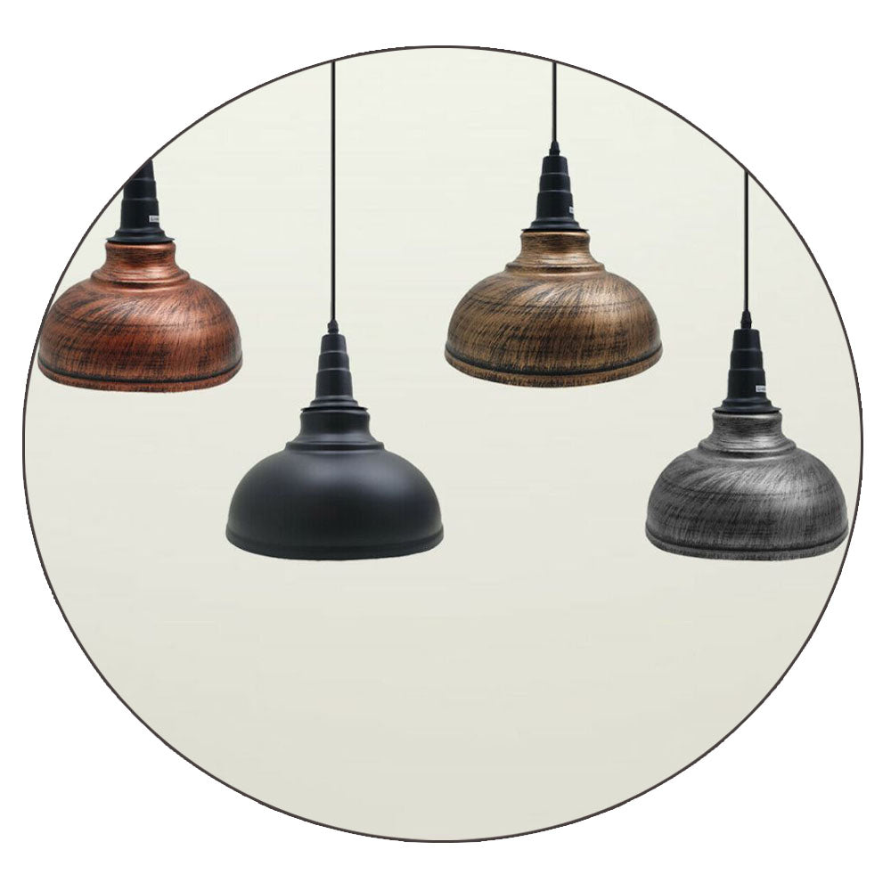 Curvy Pendant Lighting Metal Industrial Vintage Hanging Ceiling~1587 - LEDSone UK Ltd