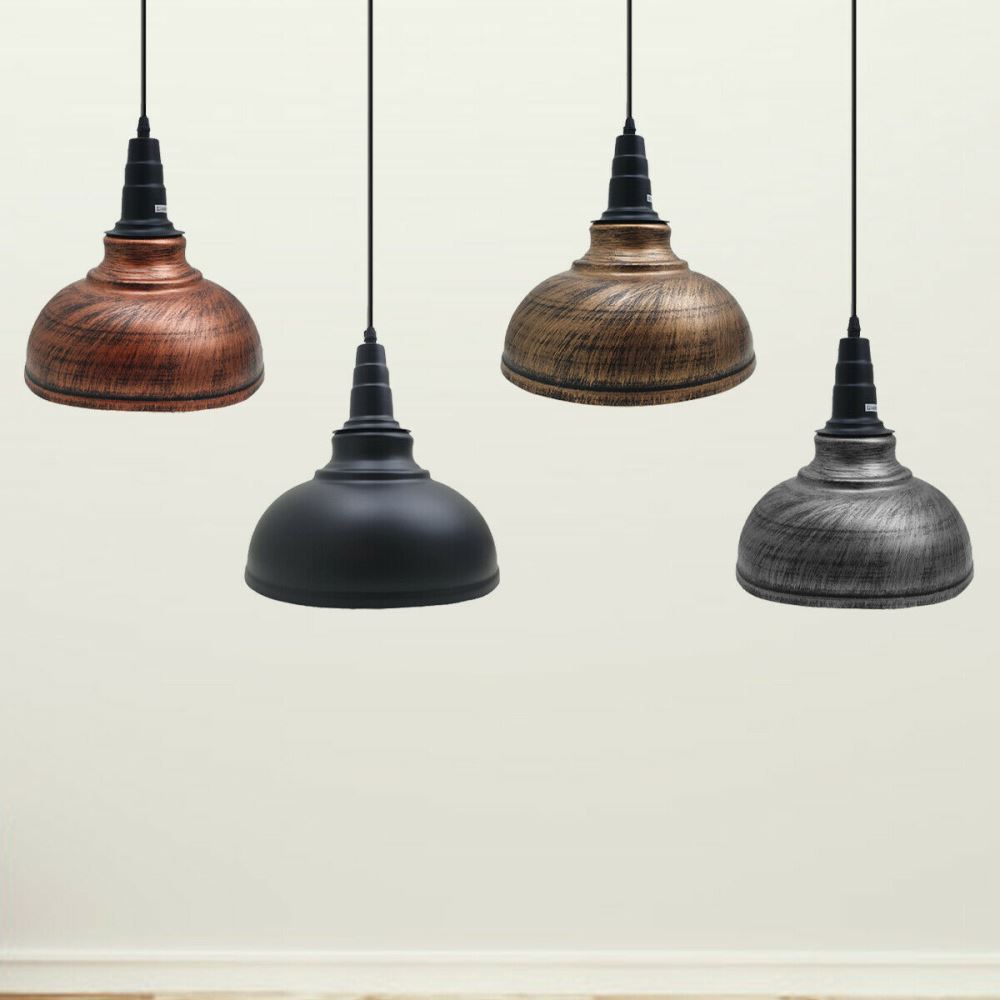 Curvy Pendant Lighting Metal Industrial Vintage Hanging Ceiling~1587 - LEDSone UK Ltd