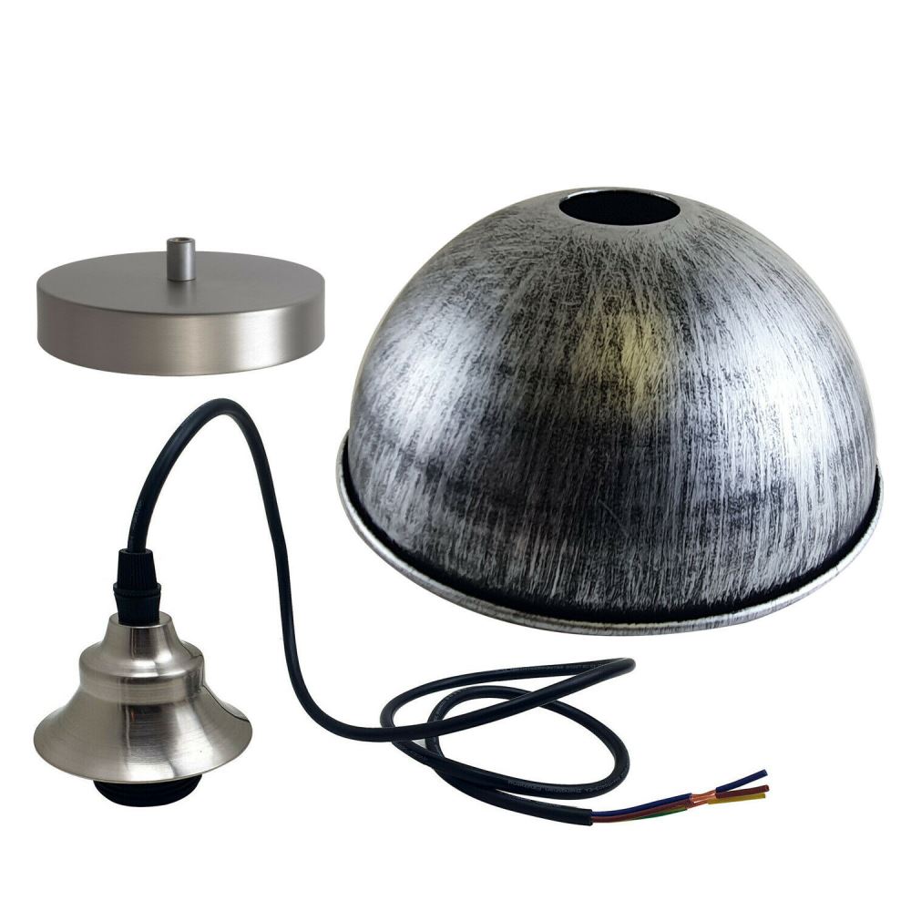 Industrial Ceiling Pendant Light Fitting Metal Dome Shape 21cm~1586 - LEDSone UK Ltd