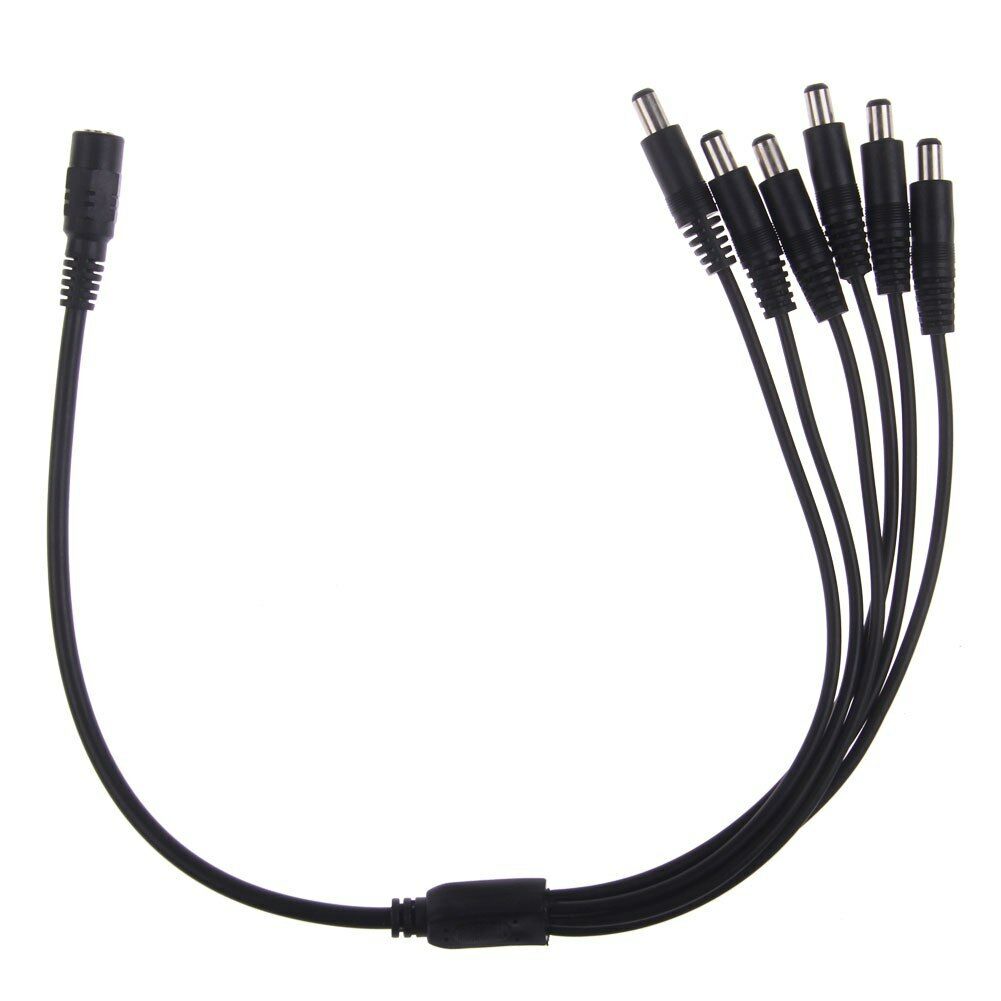 DC power supply splitter 2,4,6 & 8 way DC 2.1mm Female to Male cable for CCTV security cameras~4093