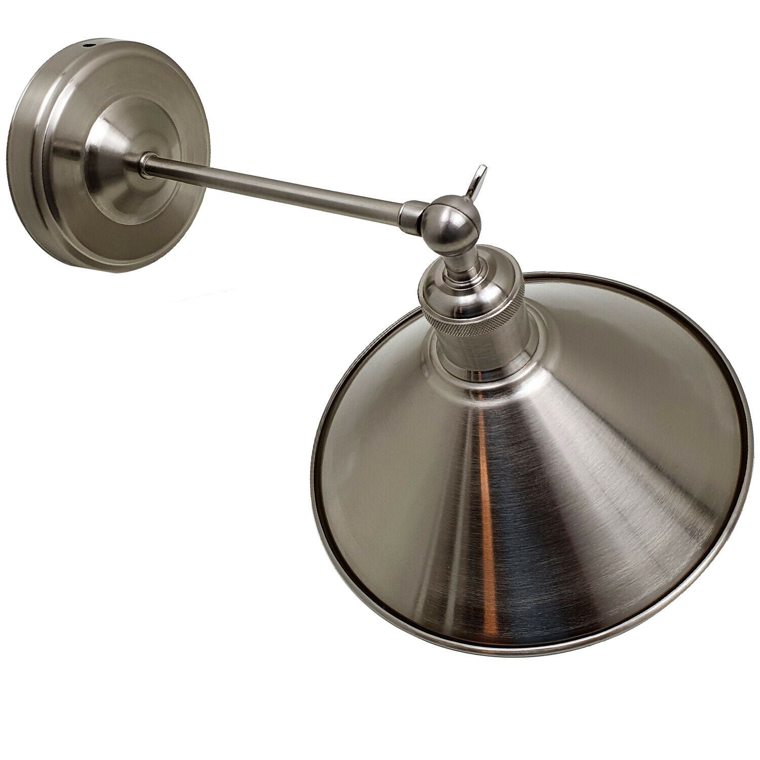Industrial Wall Mounted Lights Satin Nickel Wall light with Free Bulb~2112 - LEDSone UK Ltd