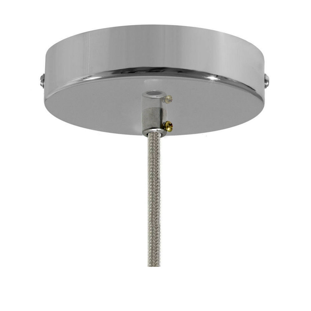 Side fitting ceiling rose chrome colour 1