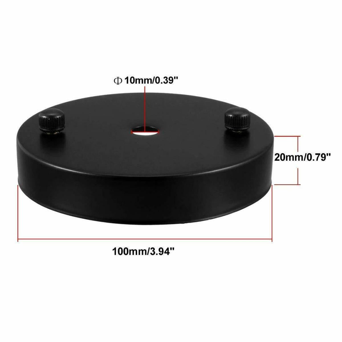 Single Point Drop Outlet Black Color Ceiling Hook Ring Plate Perfect for fabric flex cable~2659 - LEDSone UK Ltd