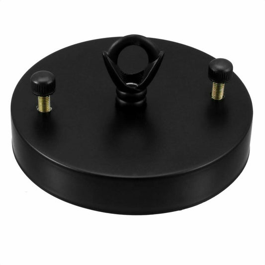 Single Point Drop Outlet Black Color Ceiling Hook Ring Plate Perfect for fabric flex cable~2659 - LEDSone UK Ltd