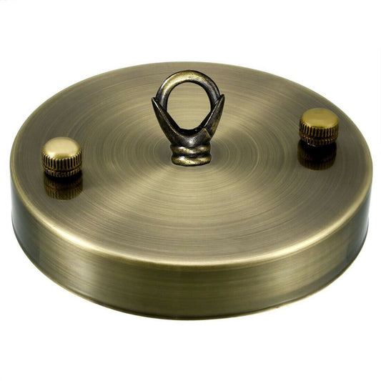Single Point Outlet Green Brass Color Ceiling Hook Ring Plate Perfect for fabric flex cable~2662 - LEDSone UK Ltd