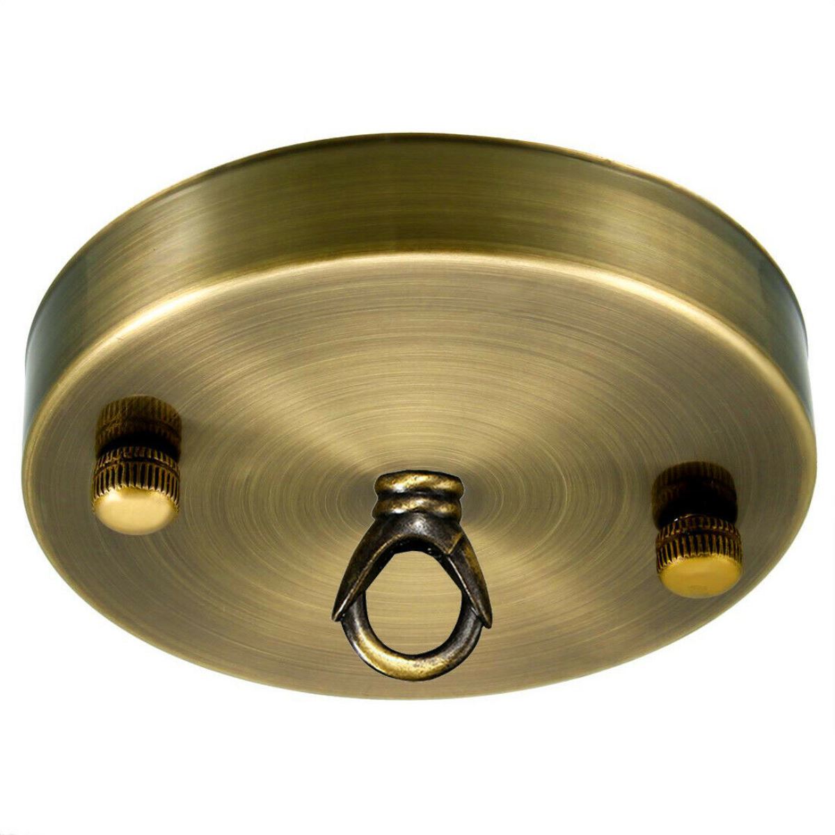 Single Point Yellow Brass Color Outlet Ceiling Hook Ring Plate Perfect for fabric flex cable~2663 - LEDSone UK Ltd