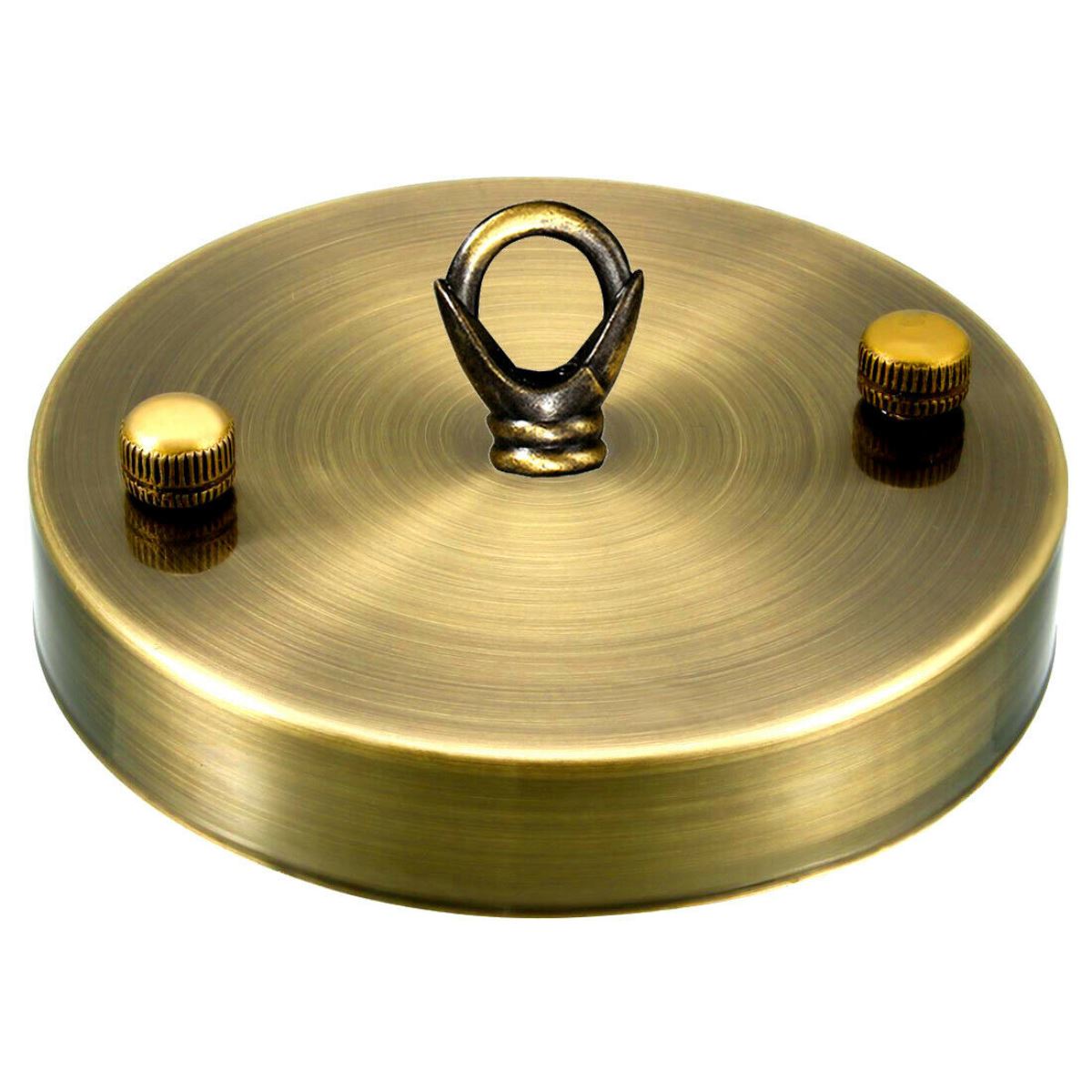 Single Point Yellow Brass Color Outlet Ceiling Hook Ring Plate Perfect for fabric flex cable~2663 - LEDSone UK Ltd