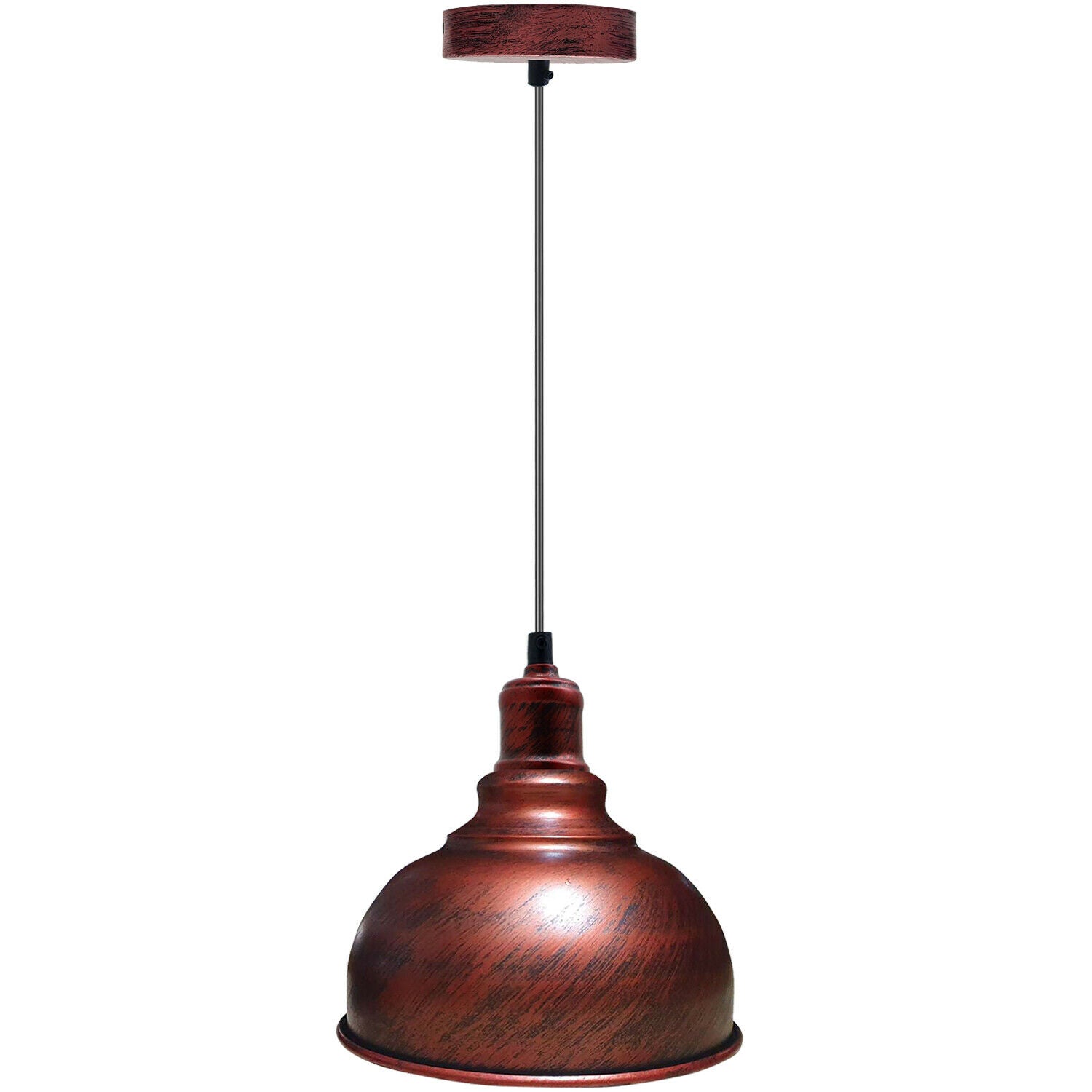 Rustic Red Industrial Metal Ceiling Pendant Shade Hanging Retro Light~1856 - LEDSone UK Ltd