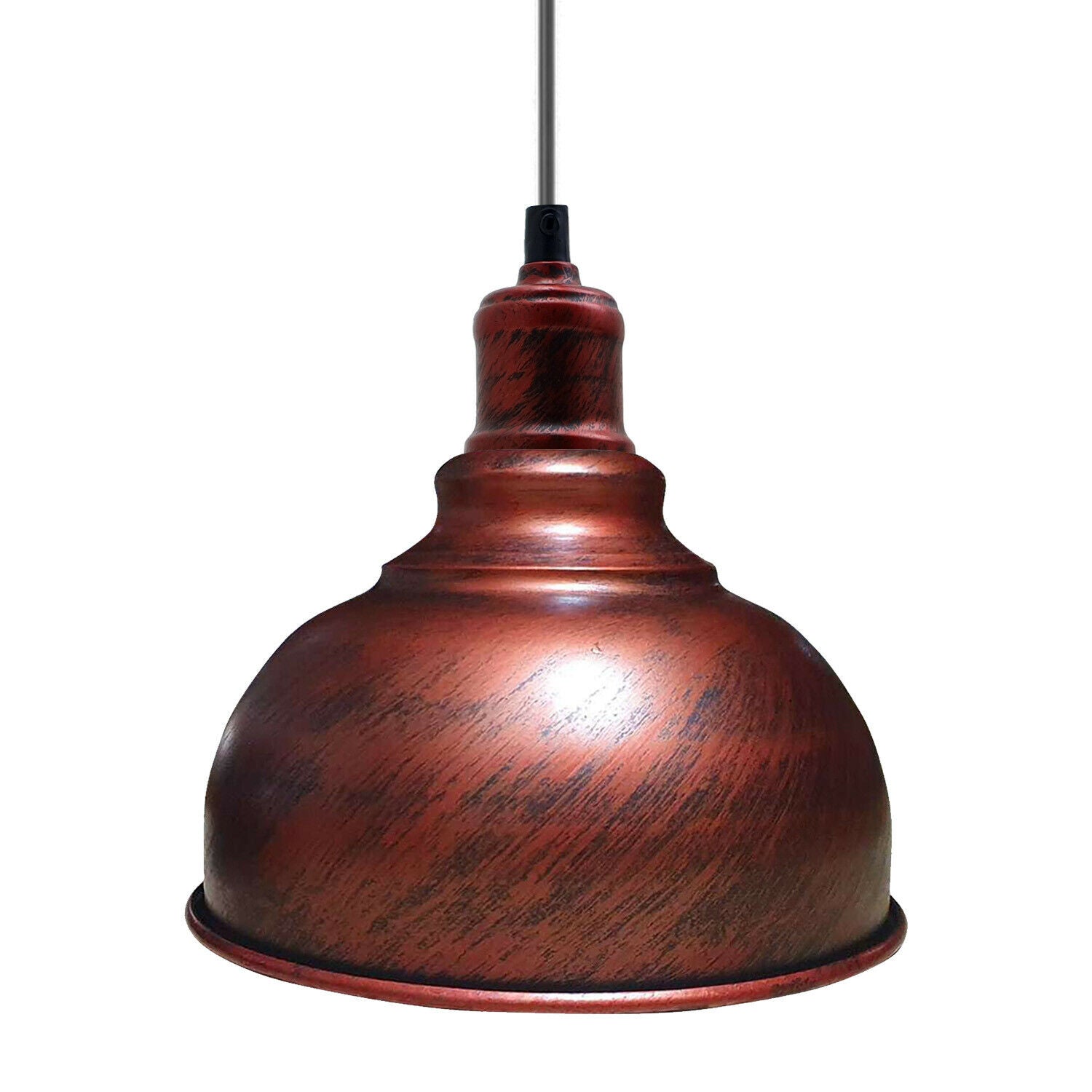 Rustic Red Industrial Metal Ceiling Pendant Shade Hanging Retro Light~1856 - LEDSone UK Ltd
