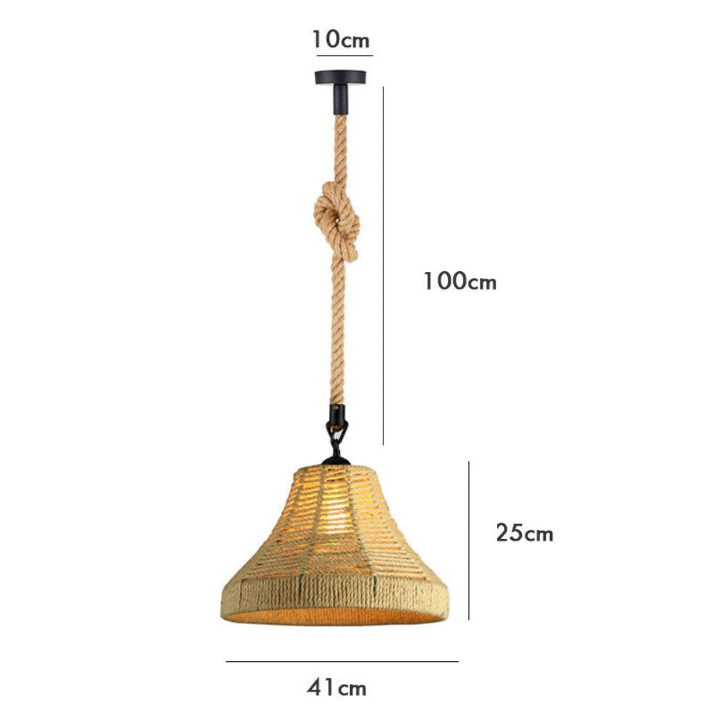 Industrial Hemp Metal Ceiling Lamp Edison E27 Loft Retro Style~2713 - LEDSone UK Ltd