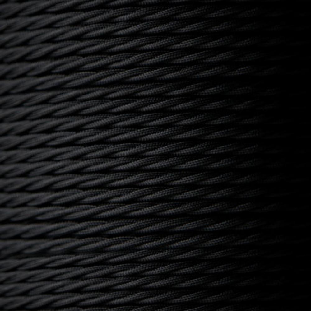 2 Core Twisted Electric Cable covered  Black color fabric 0.75mm