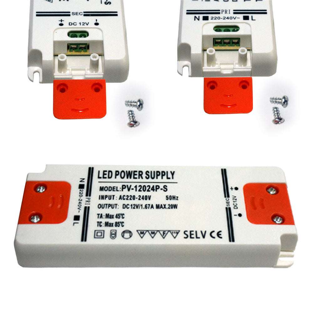 20W Ultra Thin LED Driver AC 230V to DC12V Power Supply Transformer ...