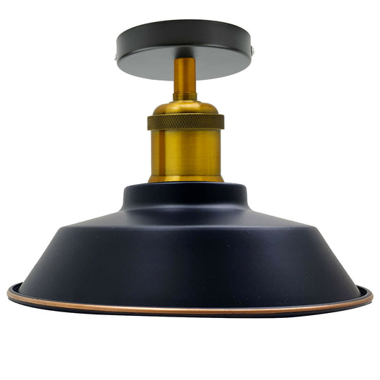 Vintage Industrial Ceiling Light Retro Flush Mount Ceiling Lamp~1930 - LEDSone UK Ltd