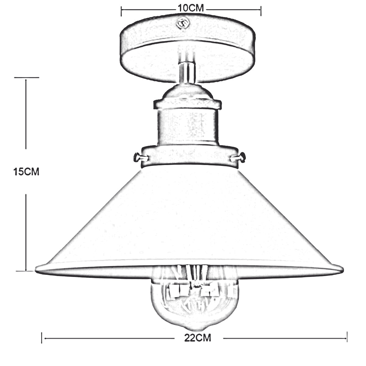 Vintage Industrial Ceiling Lights Retro Pendant Chrome Shade Sconce Lamp~2602 - LEDSone UK Ltd
