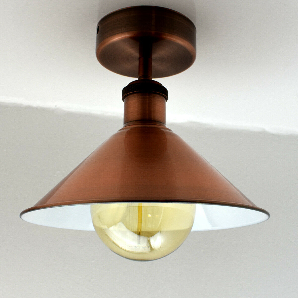 Vintage Industrial Ceiling Lights Retro Pendant Copper Shade Sconce Lamp~2601 - LEDSone UK Ltd