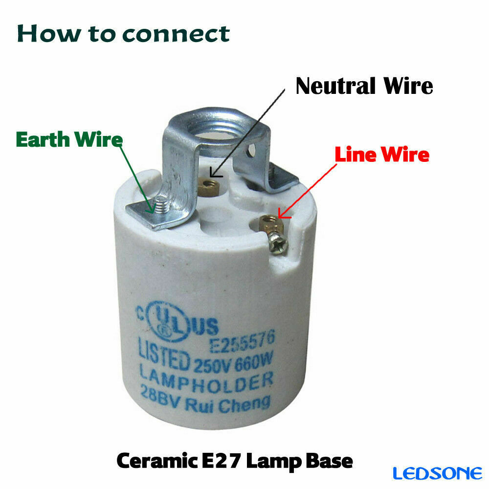 ES E27 Chrome Industrial Lamp Light Bulb Holder~3421 - LEDSone UK Ltd