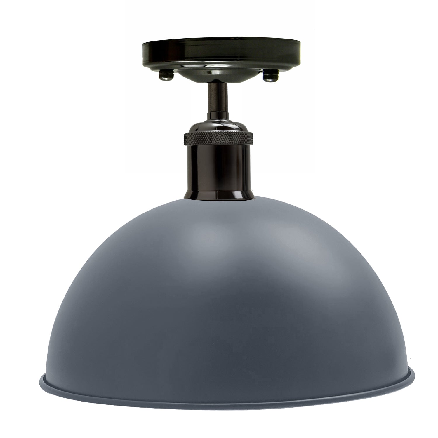 Vintage Industrial Loft Style Metal Ceiling Light Modern Grey Dome Pendant Lampshade~1635 - LEDSone UK Ltd