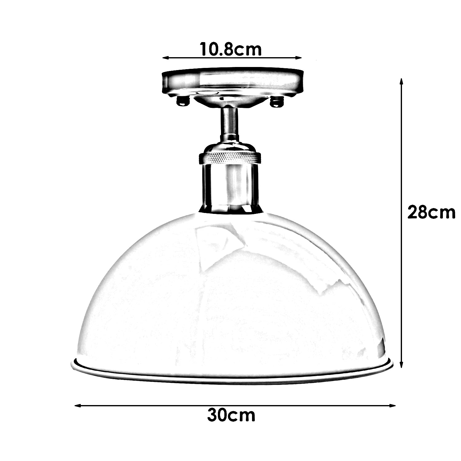 Vintage Industrial Loft Style Metal Ceiling Light Modern Grey Dome Pendant Lampshade~1635 - LEDSone UK Ltd