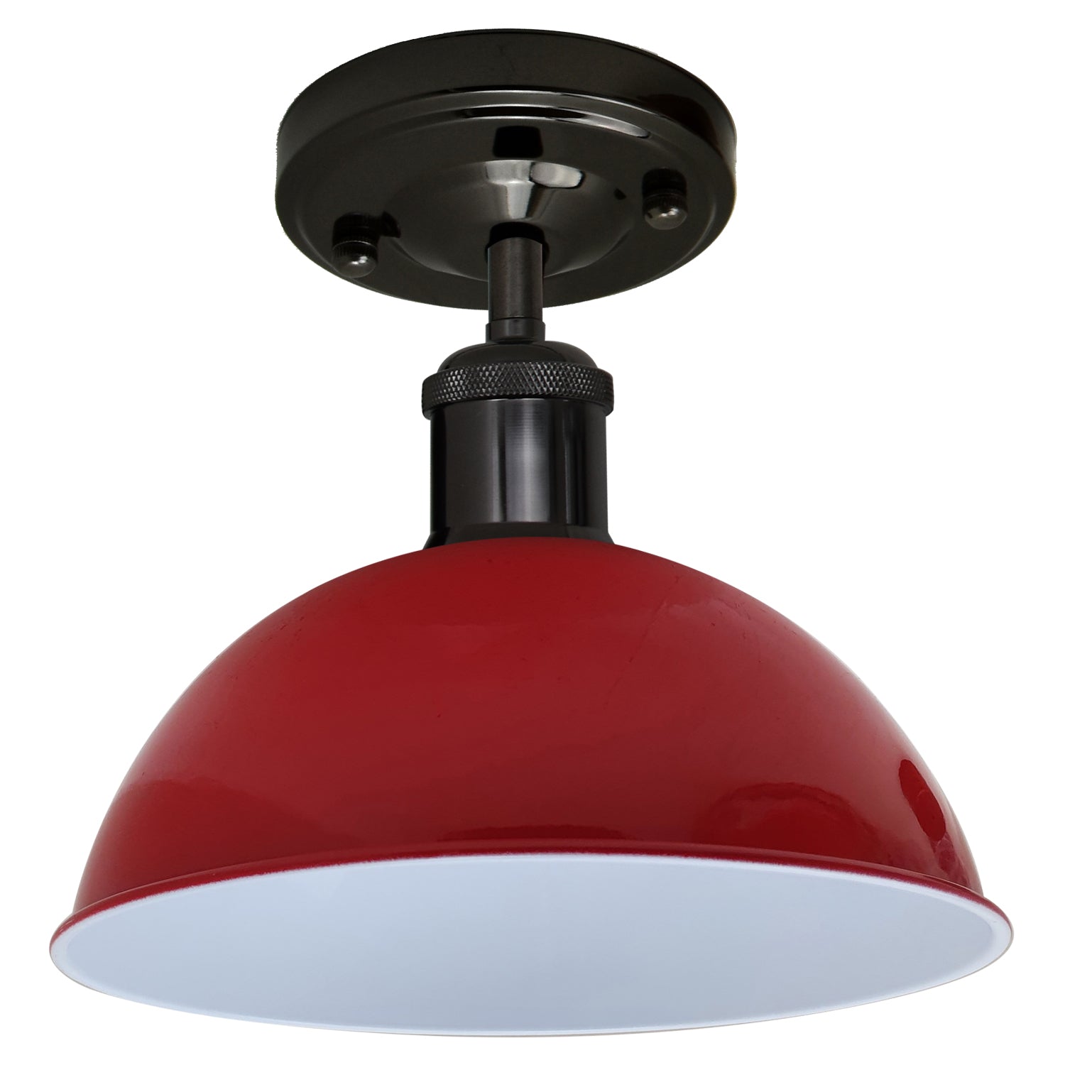 Vintage Industrial Loft Style Metal Ceiling Light Modern Red Dome Pendant Lampshade~1638 - LEDSone UK Ltd